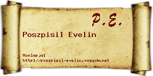 Poszpisil Evelin névjegykártya